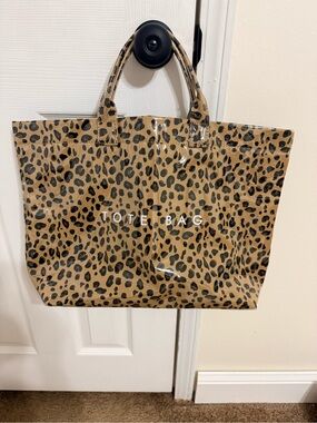 Leopard Print Tote Bag - Brown/Black Stylish Everyday Carry